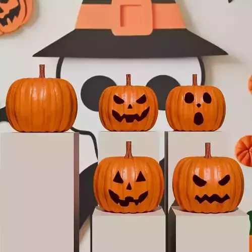 Halloween Pumpkin - Jack-o-lantern 3D model