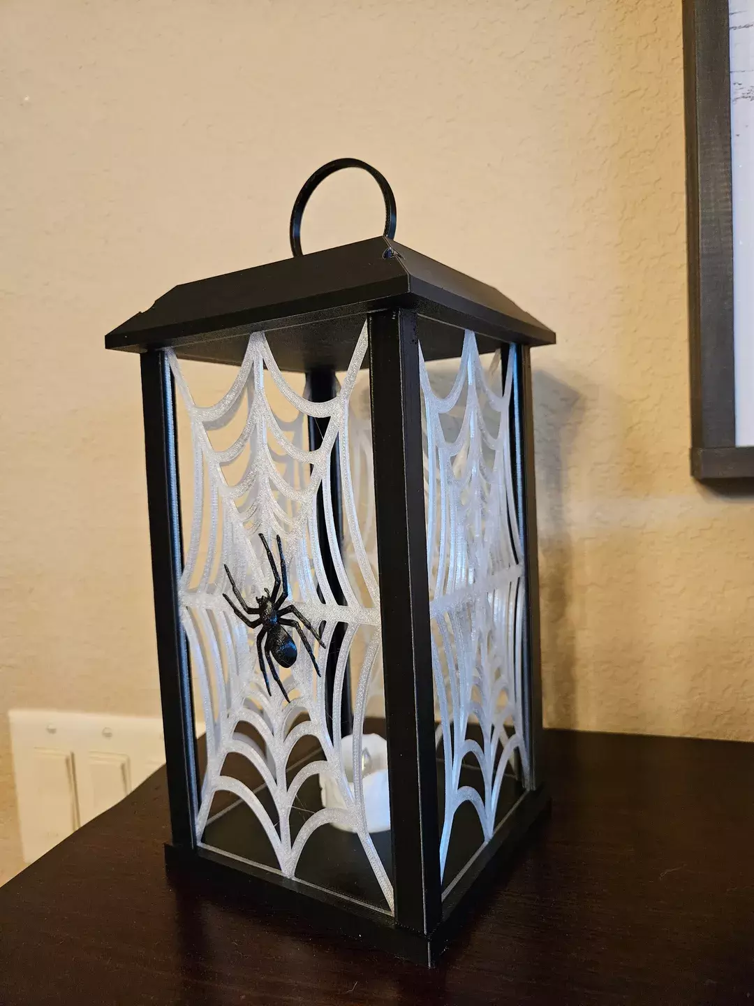 Spiderweb Lantern Insert STL 3D print model_0