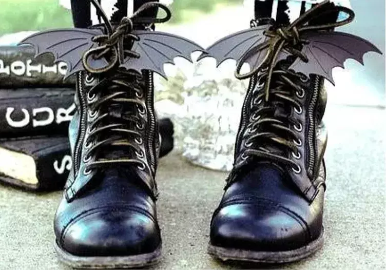 Bat Wing Shoe Charms STL 3D print model_1