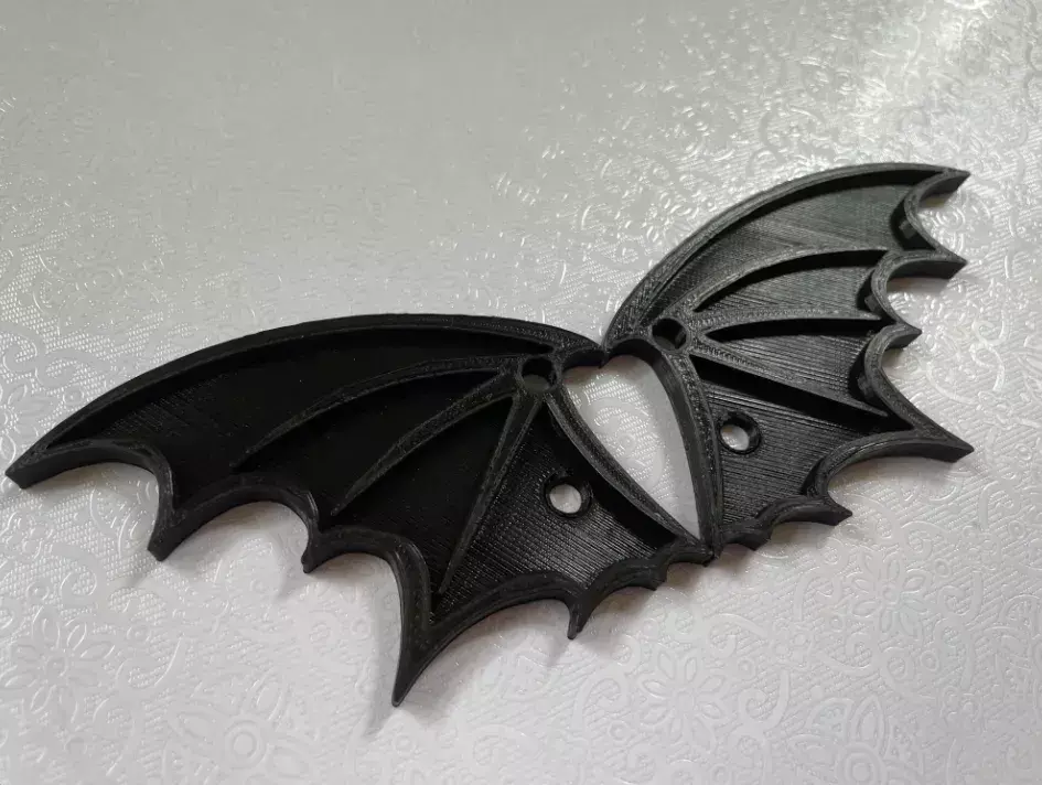 Bat Wing Shoe Charms STL 3D print model_2