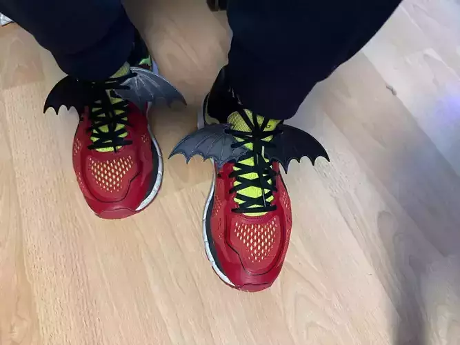 Bat Wing Shoe Charms STL 3D print model