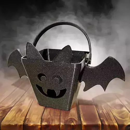 Bat Bucket Tealight Holder STL 3D print model