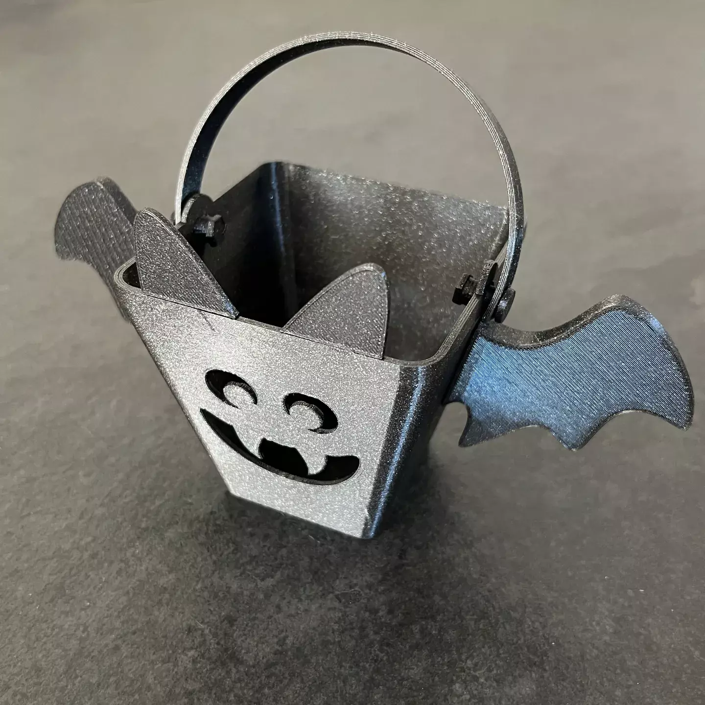 Bat Bucket Tealight Holder STL 3D print model_1