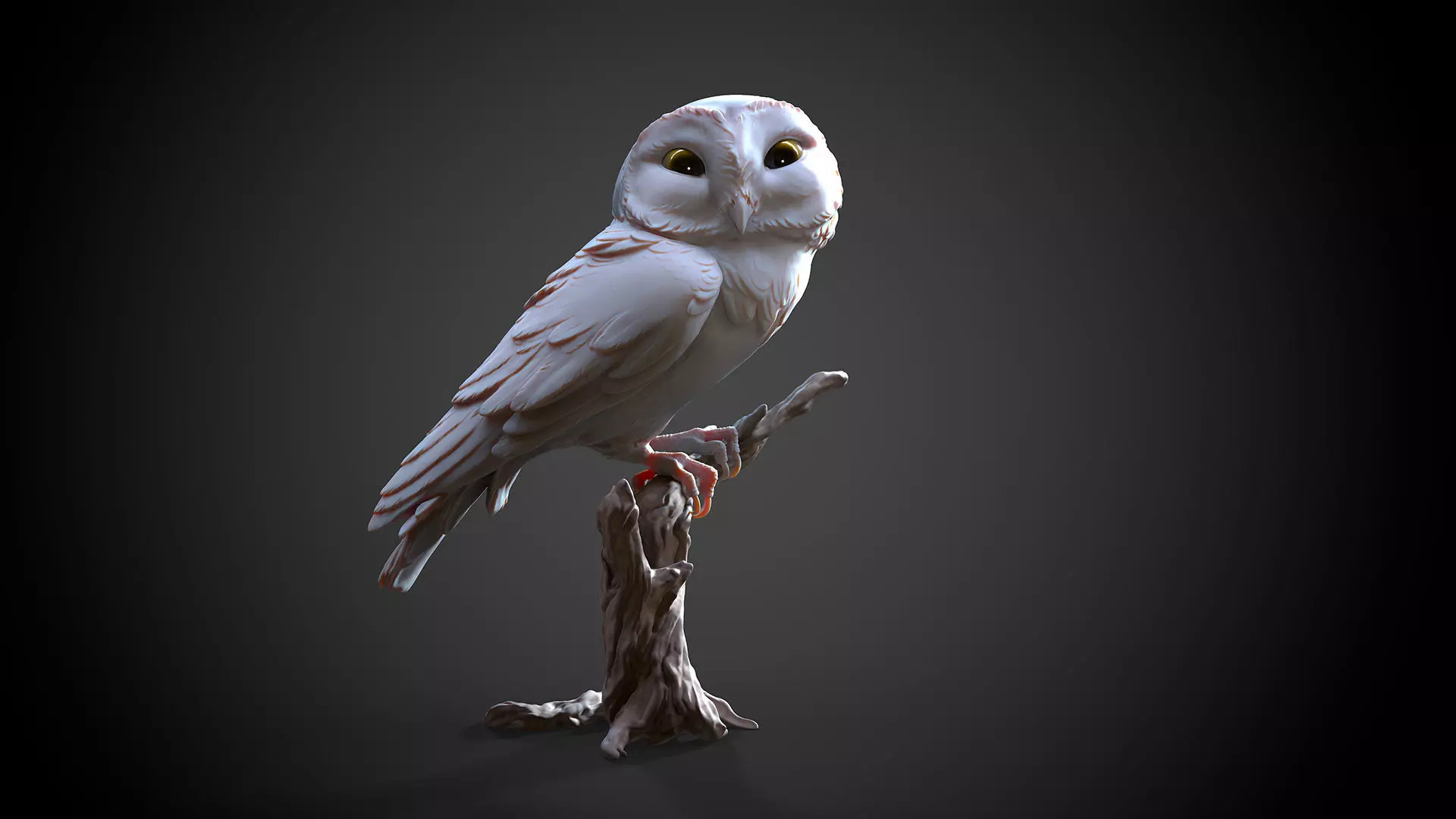 Owl  sitting   -  3D Sculpting 3D print model_4
