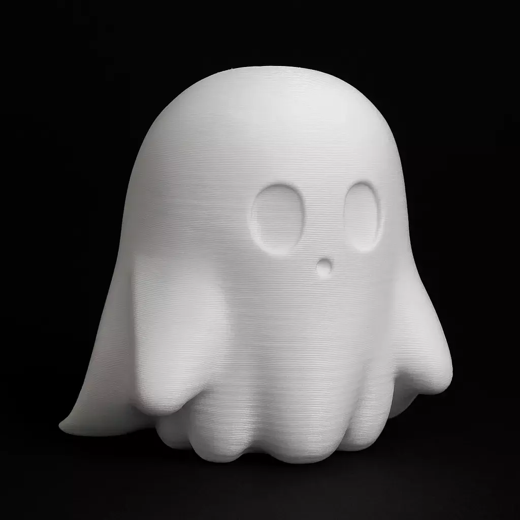 Kawaii Ghost Figurine STL 3D print model_0