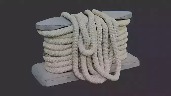 Boat Deck Rope Coil for Vessels Low-poly 3D model Boat Deck Rope Coil for Vessels Low-poly 3D model
