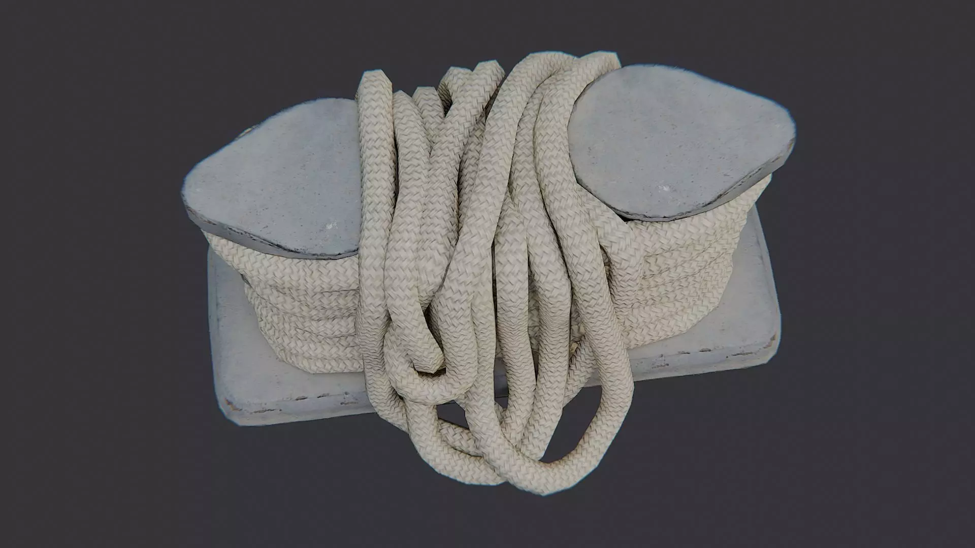 Boat Deck Rope Coil for Vessels Low-poly 3D model_4