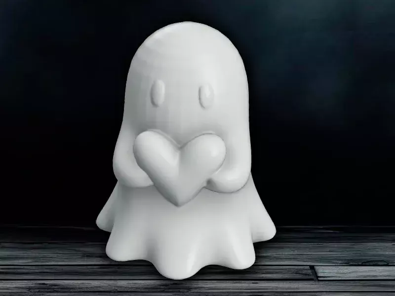 Love Ghost Figurine STL  3D print model_1