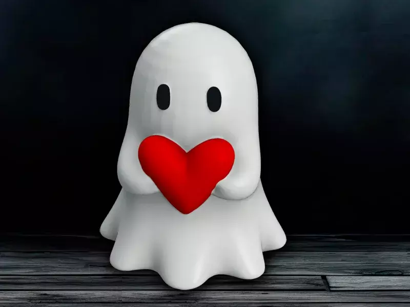 Love Ghost Figurine STL  3D print model_0
