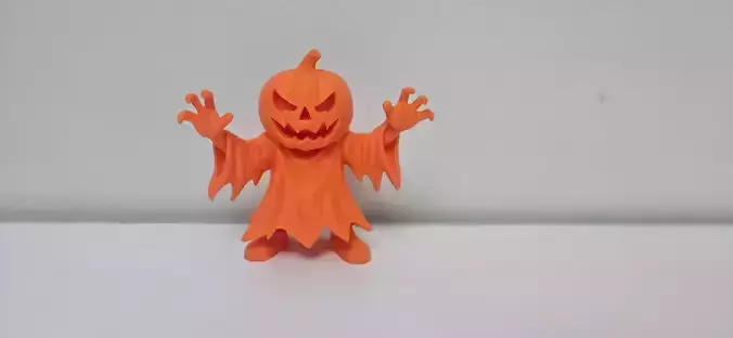 Pumpkin Ghost Figurine STL 3D print model