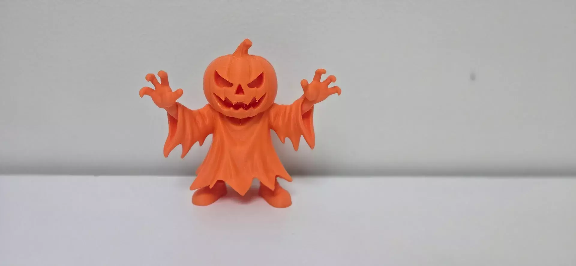 Pumpkin Ghost Figurine STL 3D print model_0