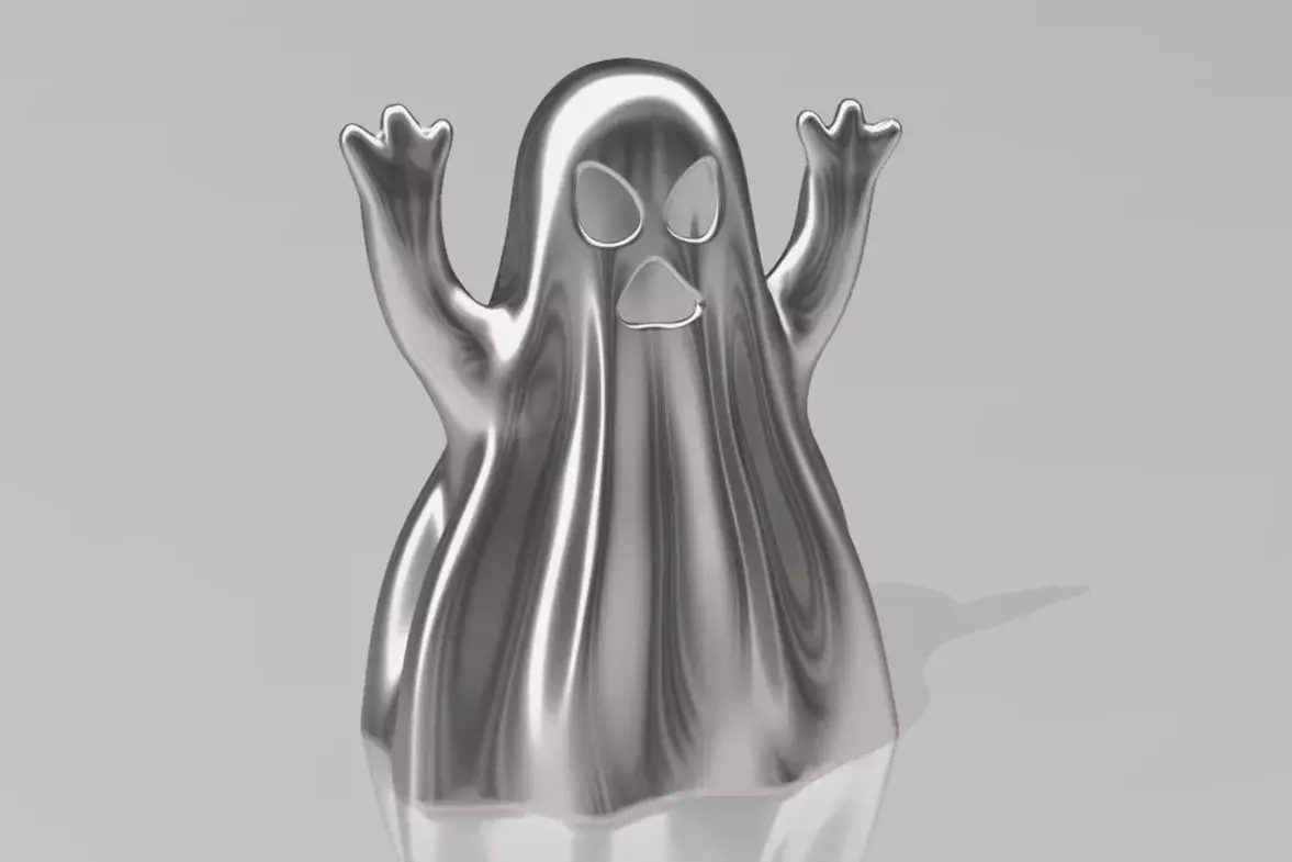 Scary Ghost Figurine STL  3D print model_0