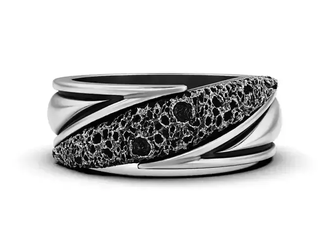 Volcanic Lava Ring 3D print model