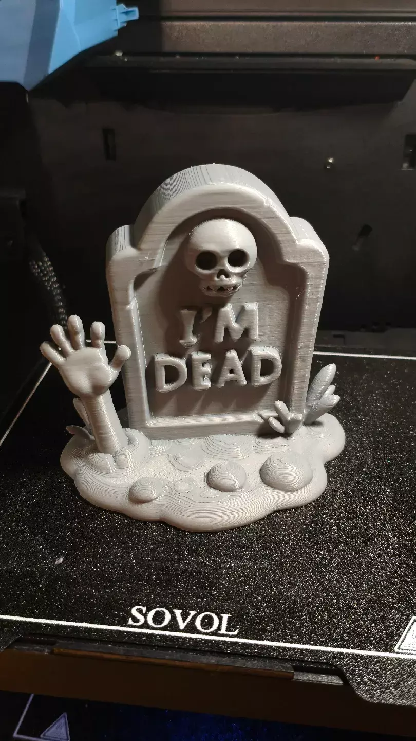  I m Dead  Tombstone Diorama STL 3D print model_0
