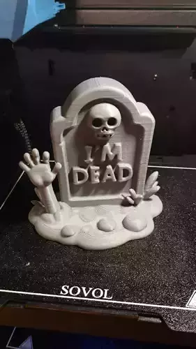  I m Dead  Tombstone Diorama STL 3D print model