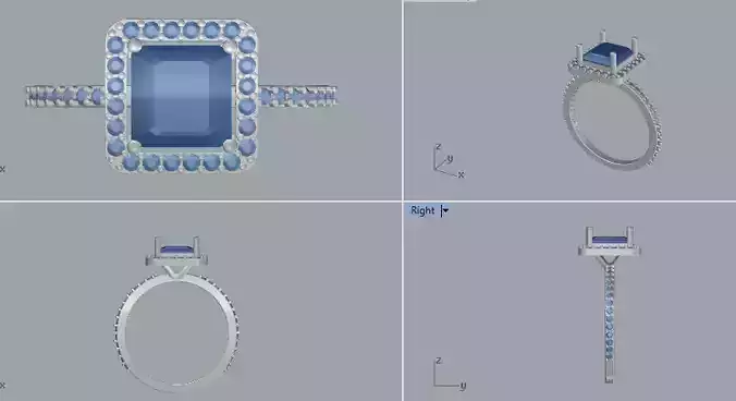 Sterling Silver Emerald Gemstone Ring Jewelry