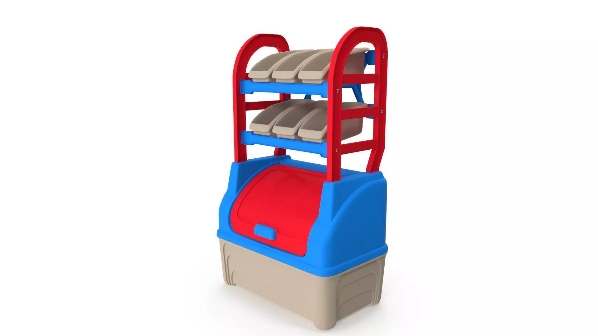 Plastic Toys Toy Organizer 3D model_3