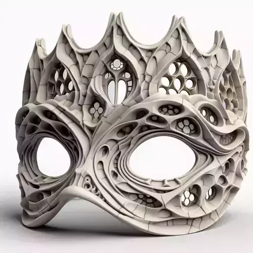 Gaudi Gothic Face Cover mask 3D print model Gaudi Gothic Face Cover mask 3D print model