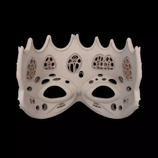 Gaudi Gothic Face Cover mask 3D print model_8