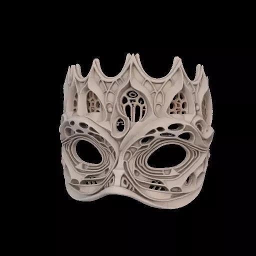 Gaudi Gothic Face Cover mask 3D print model_23