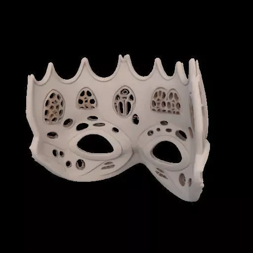 Gaudi Gothic Face Cover mask 3D print model_6