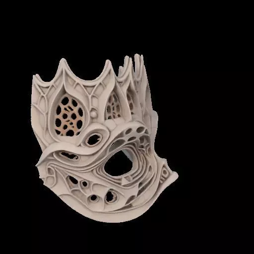 Gaudi Gothic Face Cover mask 3D print model_27