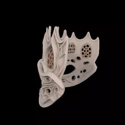 Gaudi Gothic Face Cover mask 3D print model_14