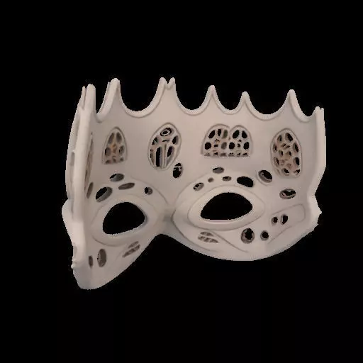 Gaudi Gothic Face Cover mask 3D print model_10