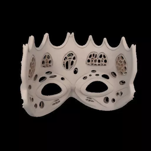 Gaudi Gothic Face Cover mask 3D print model_9