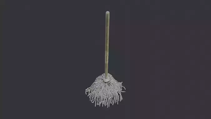 Mop with Wooden Handle Cleaning Tool