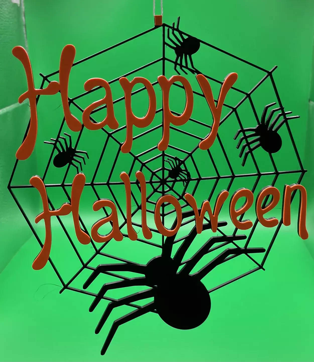 Spider Web Door Hanger STL 3D print model_1