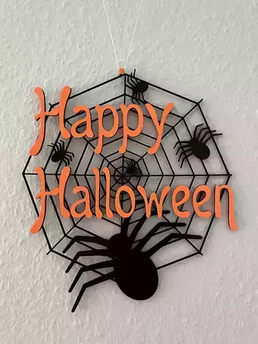 Spider Web Door Hanger STL 3D print model