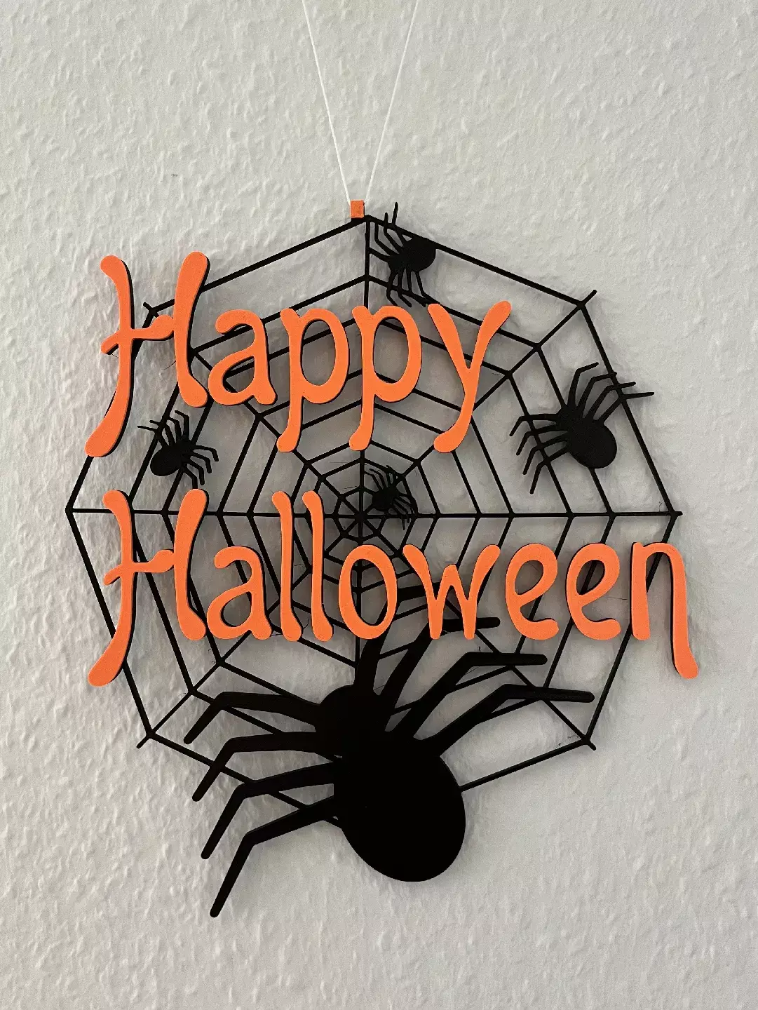 Spider Web Door Hanger STL 3D print model_0