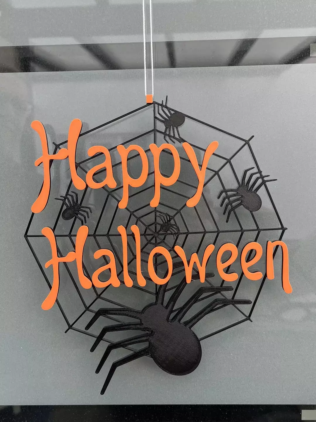 Spider Web Door Hanger STL 3D print model_2