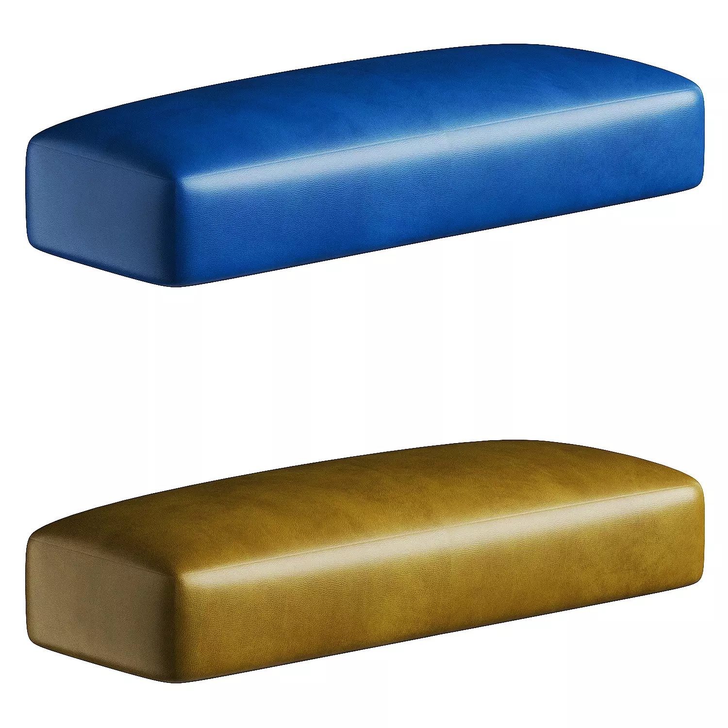 pouf leather 3D model_3