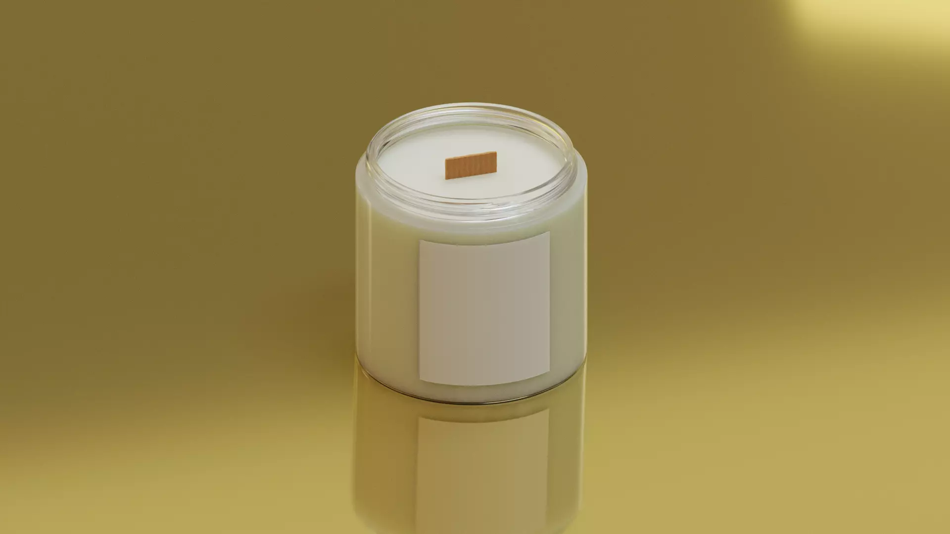 Minimalist Glass Jar Candle 3D Model 3D model_0