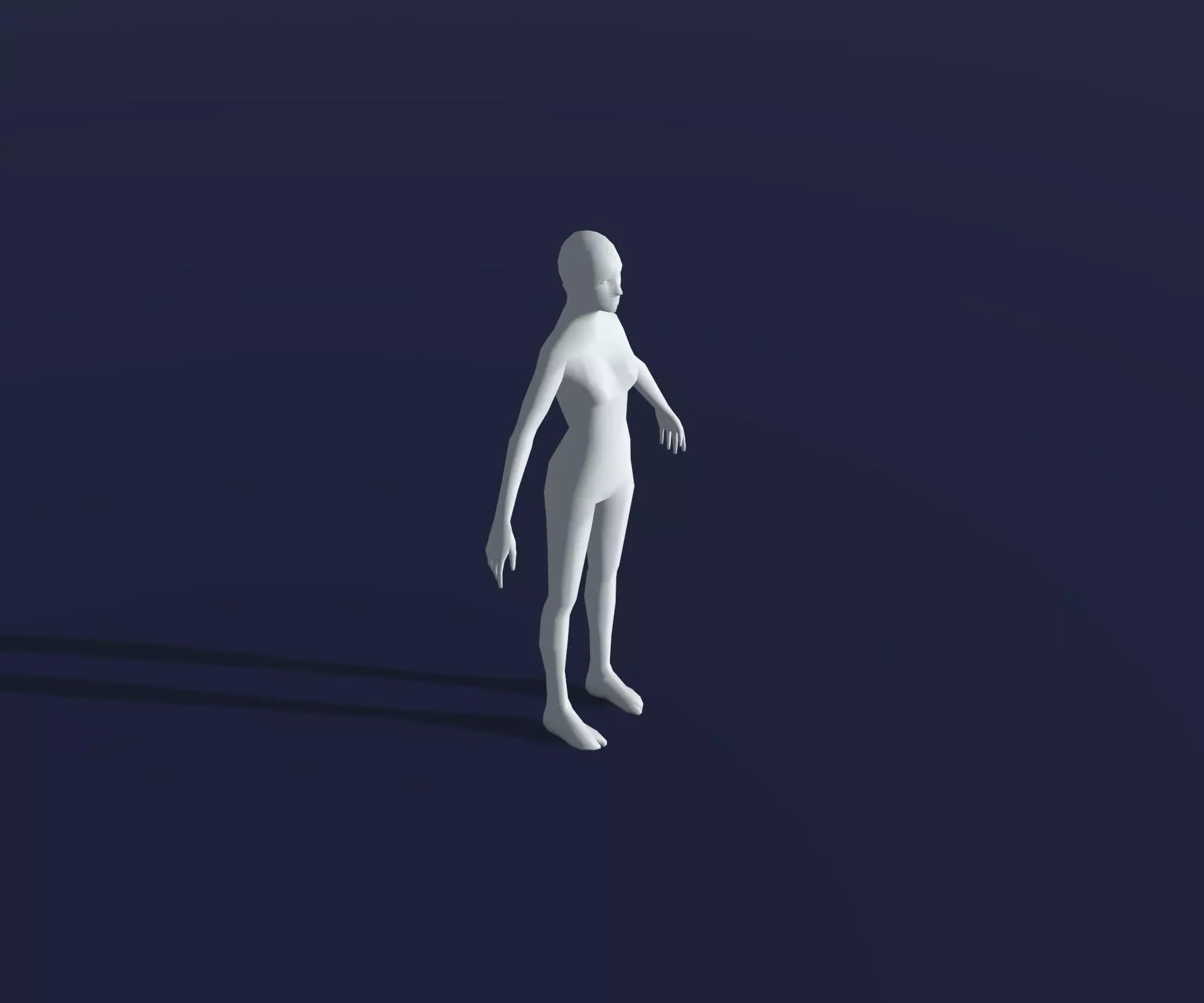 Animated Male Female Body Base Mesh 1K with 76 Sound Effects Low-poly 3D model_10
