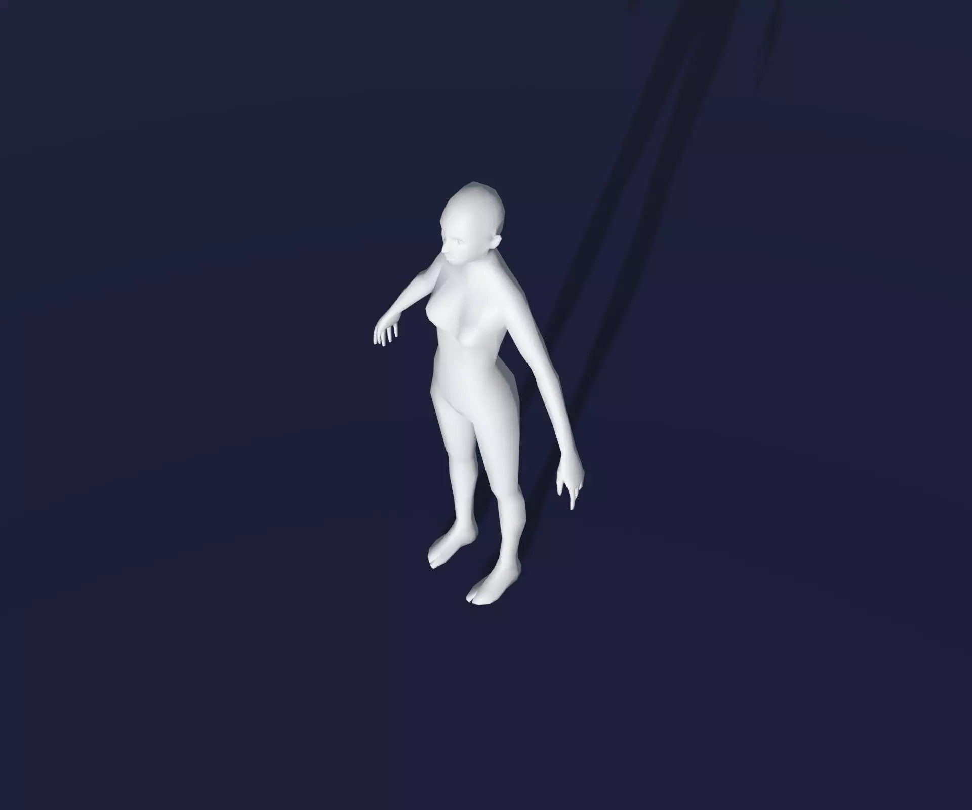 Animated Male Female Body Base Mesh 1K with 76 Sound Effects Low-poly 3D model_15