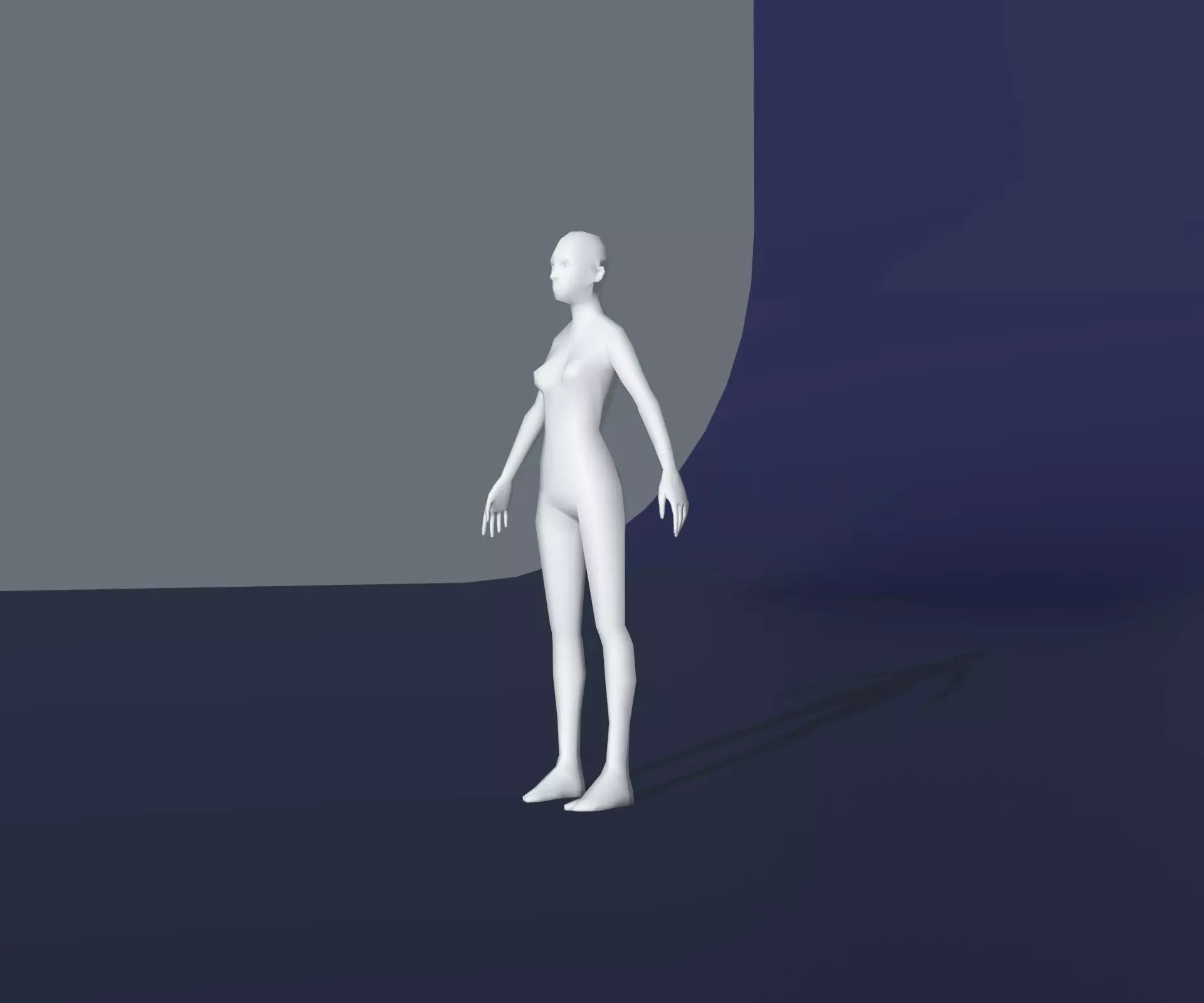 Animated Male Female Body Base Mesh 1K with 76 Sound Effects Low-poly 3D model_9