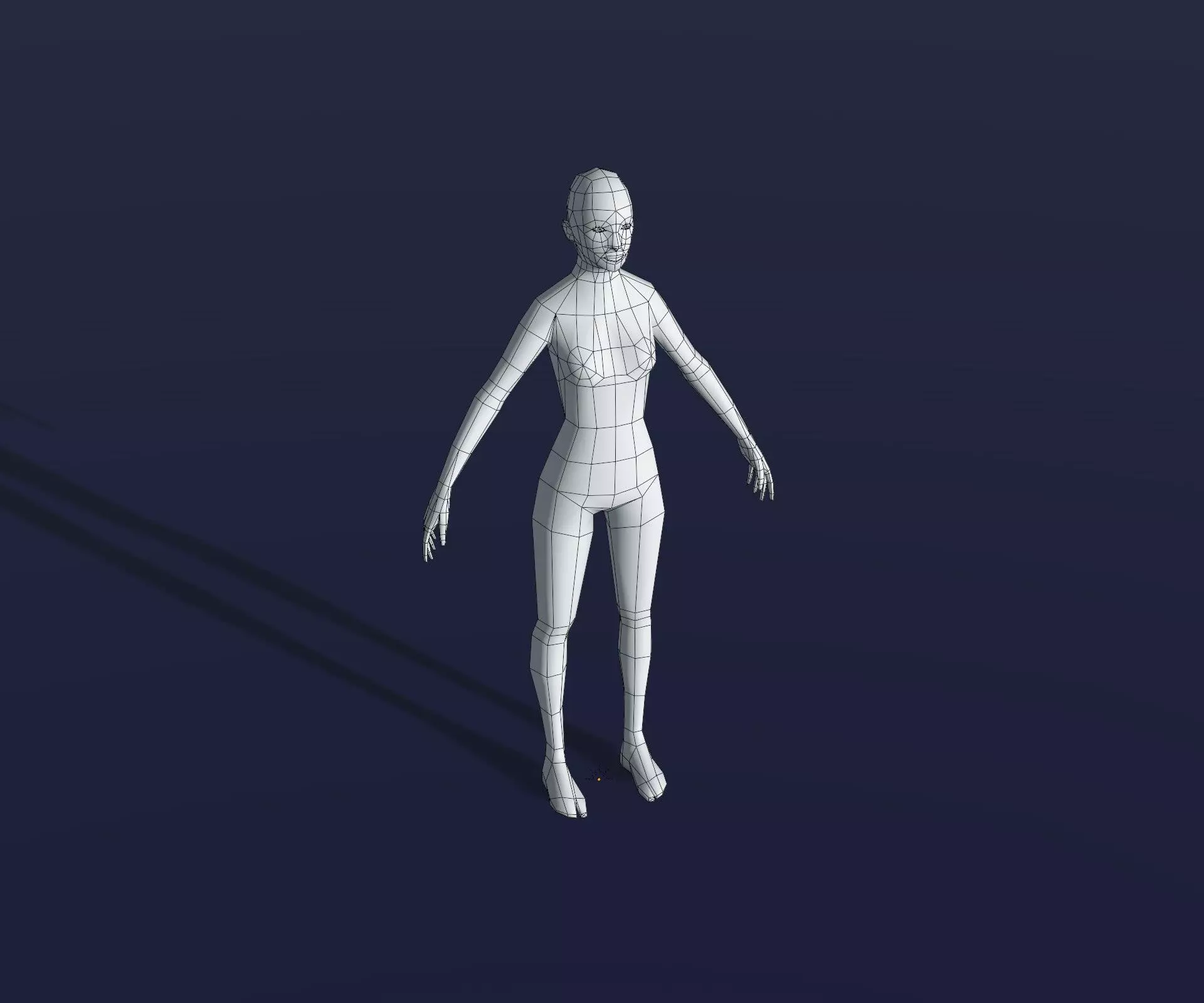 Animated Male Female Body Base Mesh 1K with 76 Sound Effects Low-poly 3D model_21