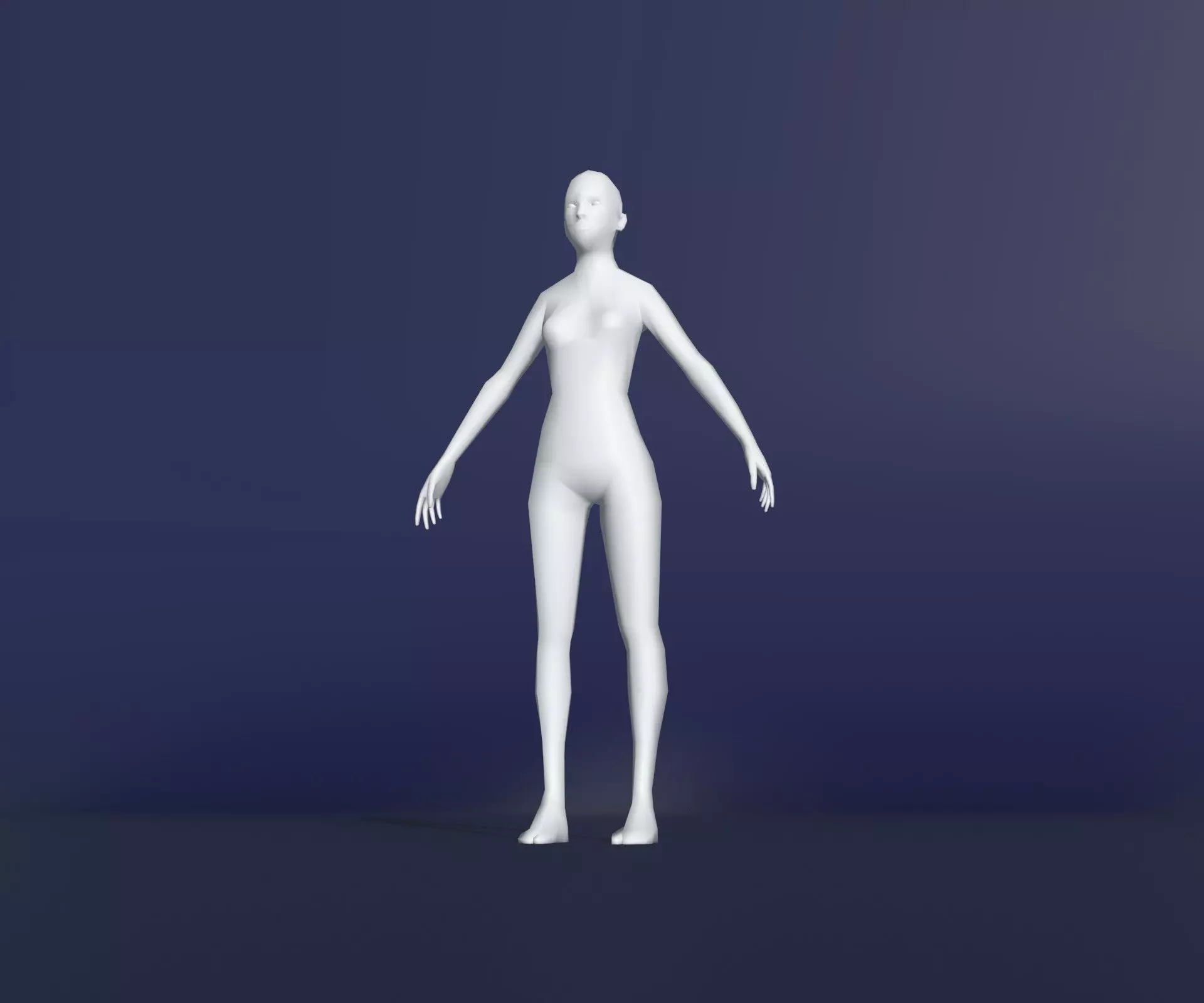 Animated Male Female Body Base Mesh 1K with 76 Sound Effects Low-poly 3D model_19