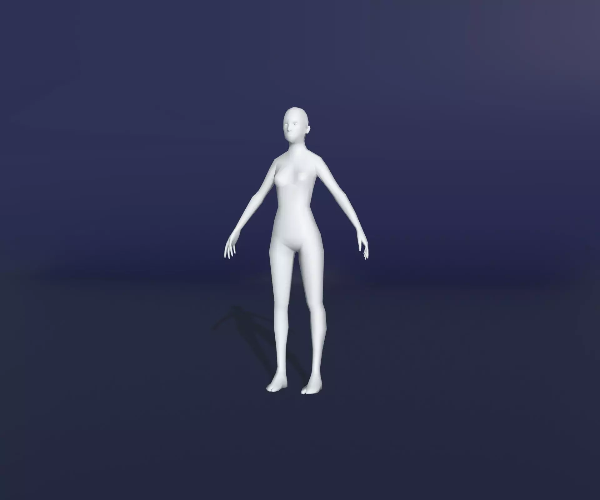 Animated Male Female Body Base Mesh 1K with 76 Sound Effects Low-poly 3D model_17