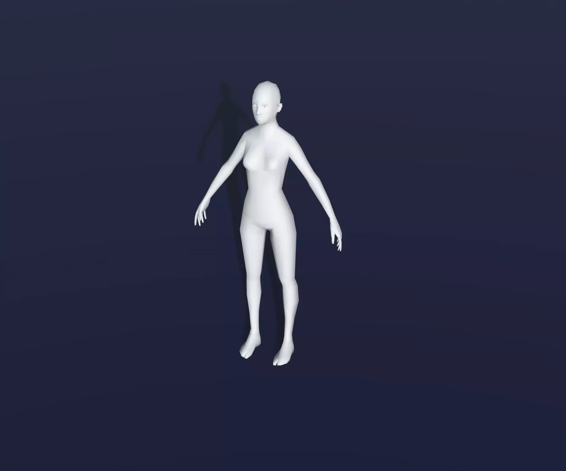 Animated Male Female Body Base Mesh 1K with 76 Sound Effects Low-poly 3D model_4