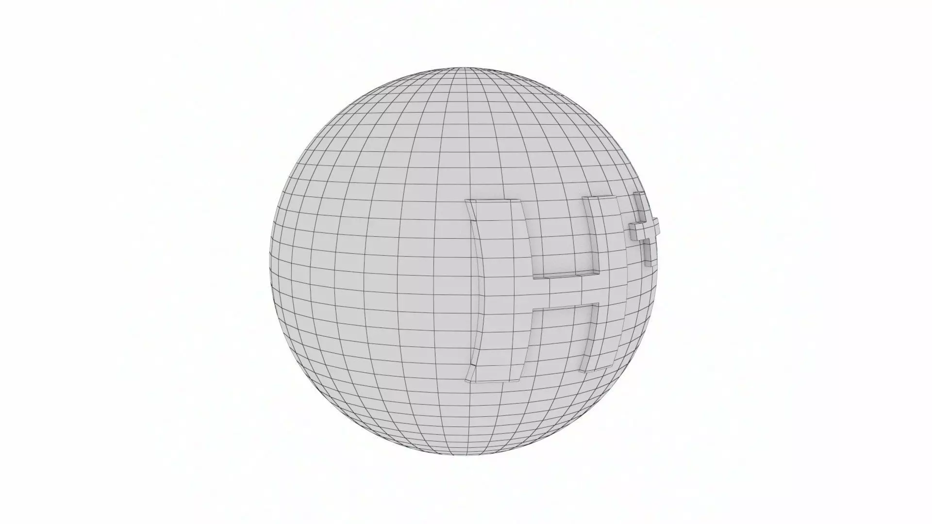 Hydrogen Proton Ion Low-poly 3D model_11