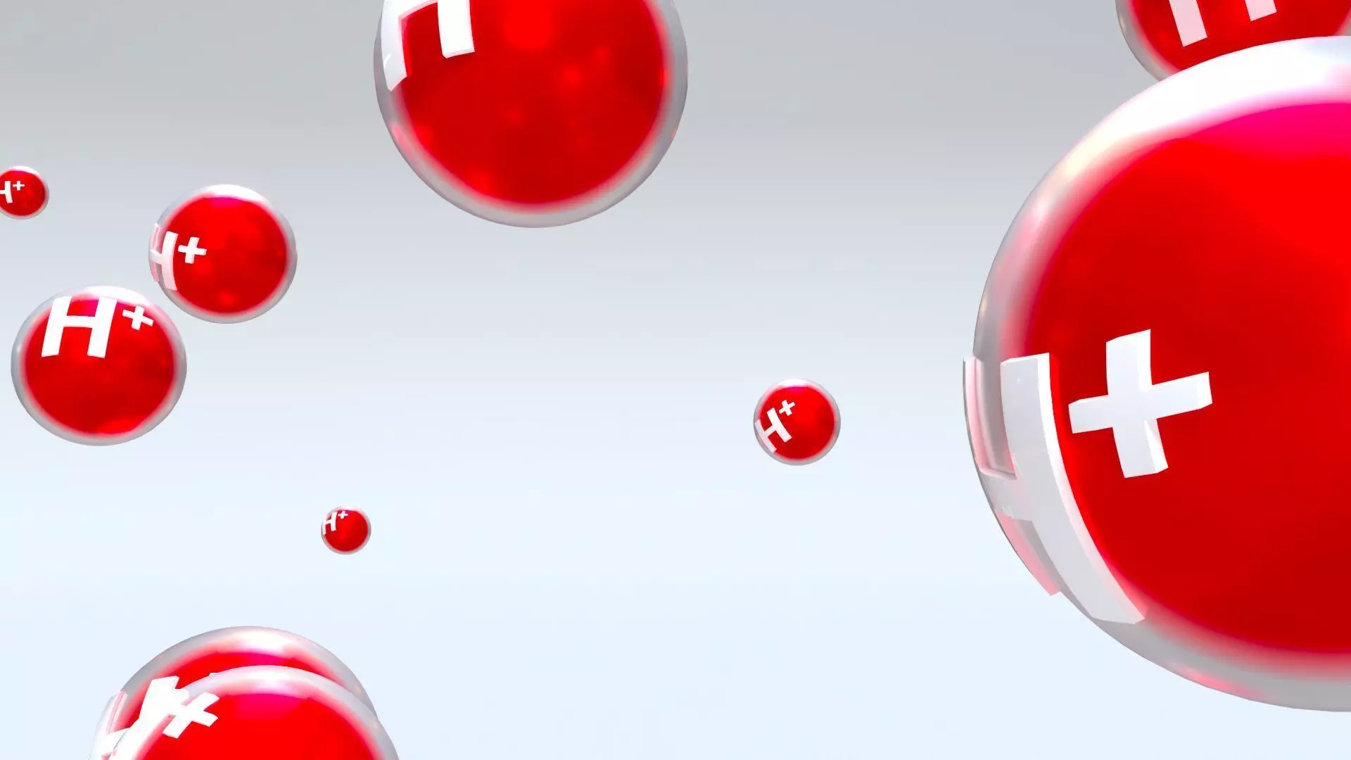 Hydrogen Proton Ion Low-poly 3D model_2