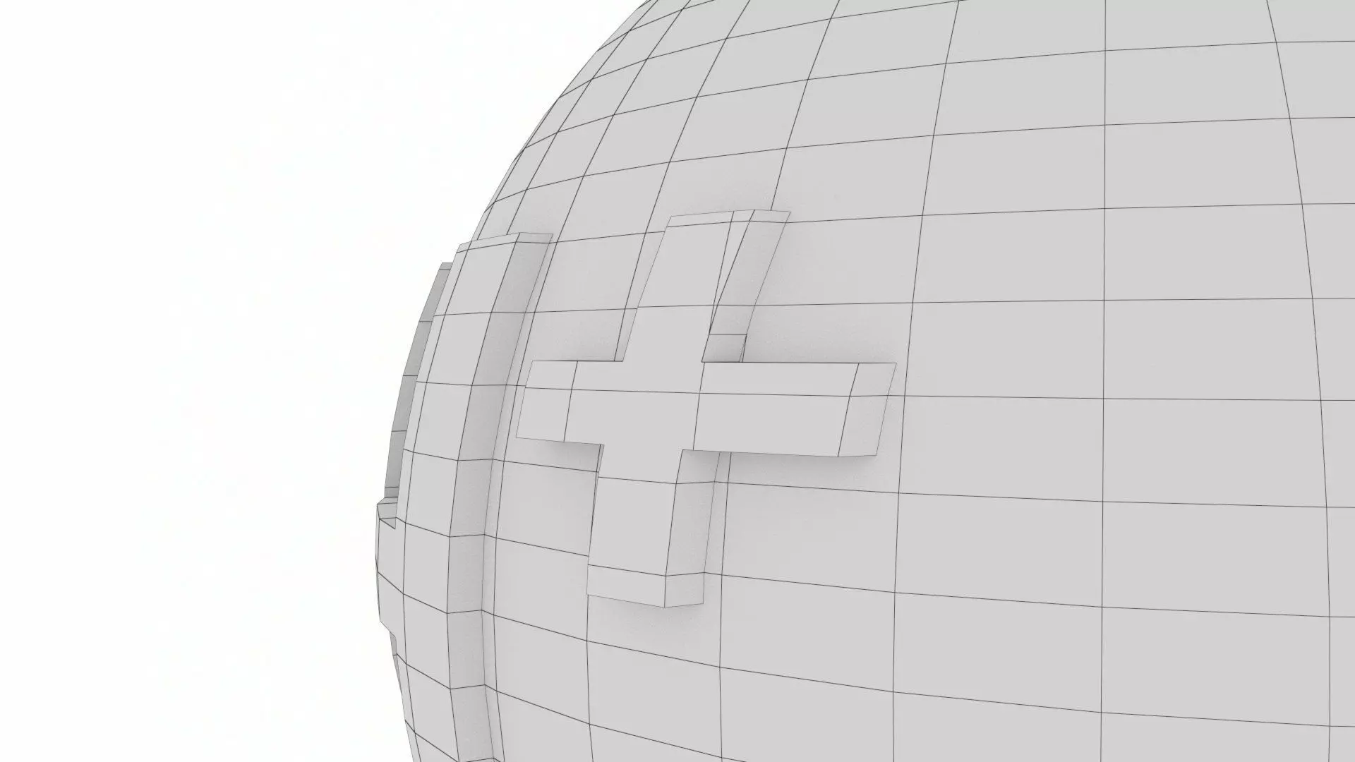 Hydrogen Proton Ion Low-poly 3D model_13