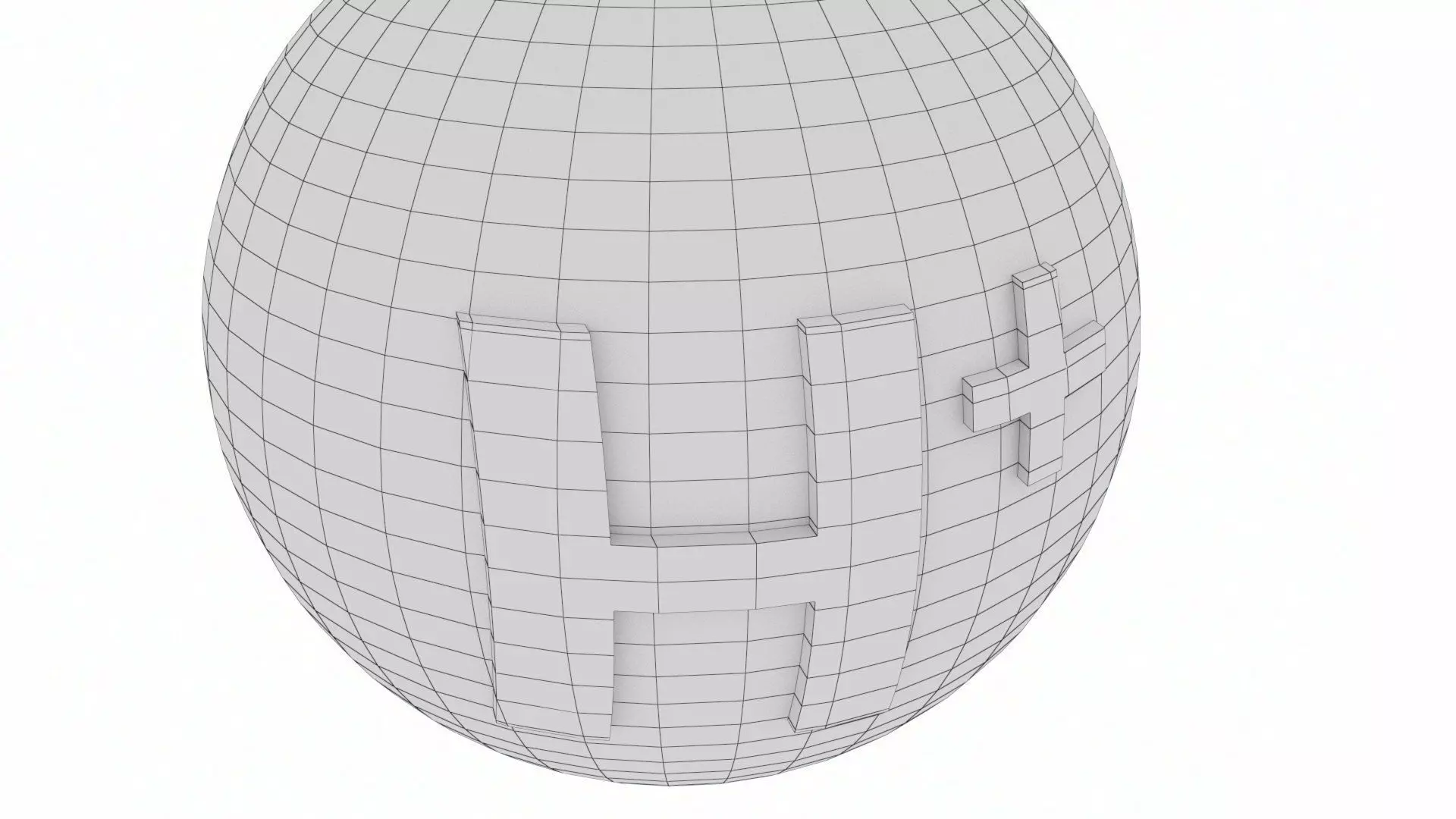 Hydrogen Proton Ion Low-poly 3D model_12