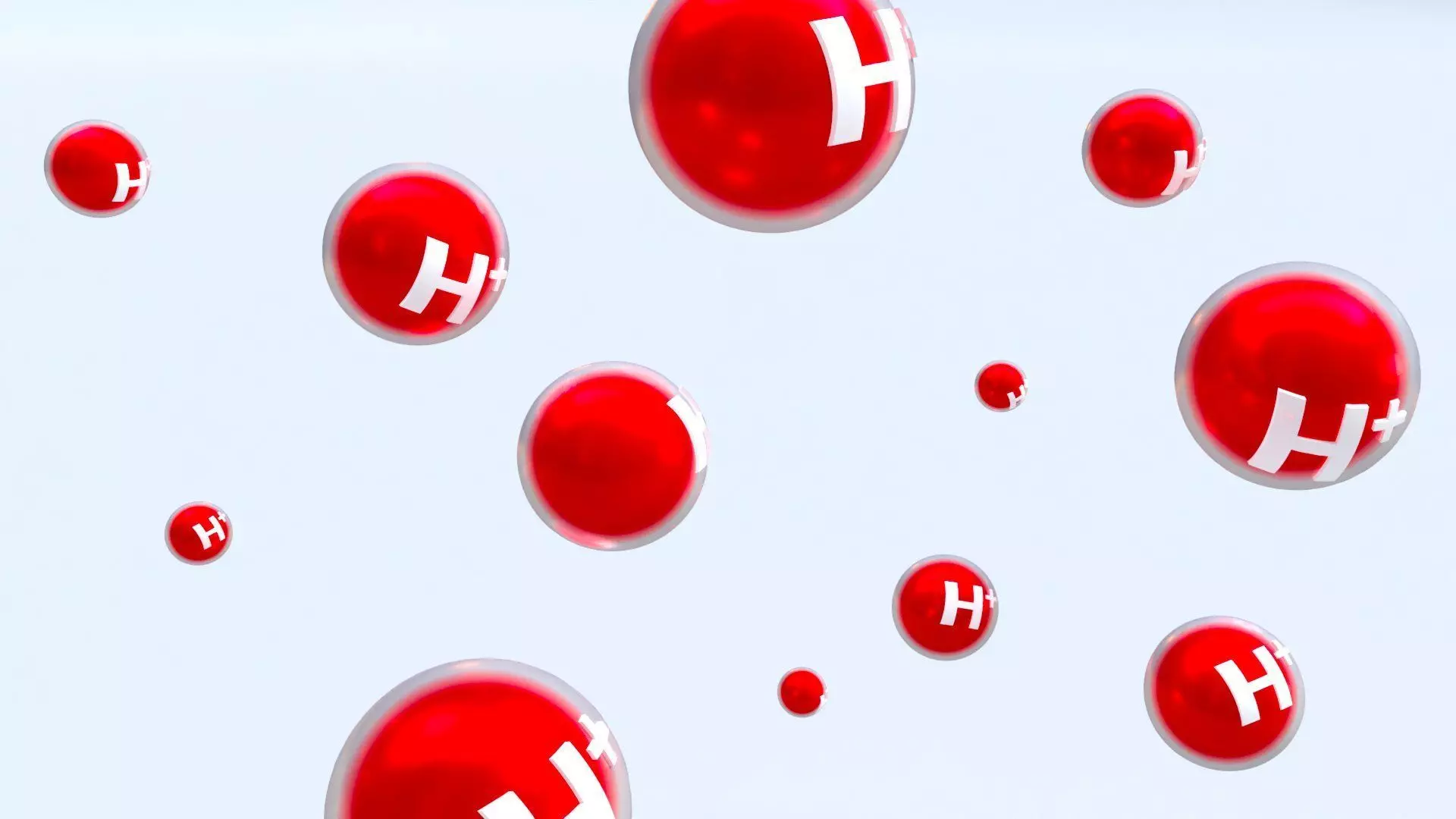 Hydrogen Proton Ion Low-poly 3D model_1