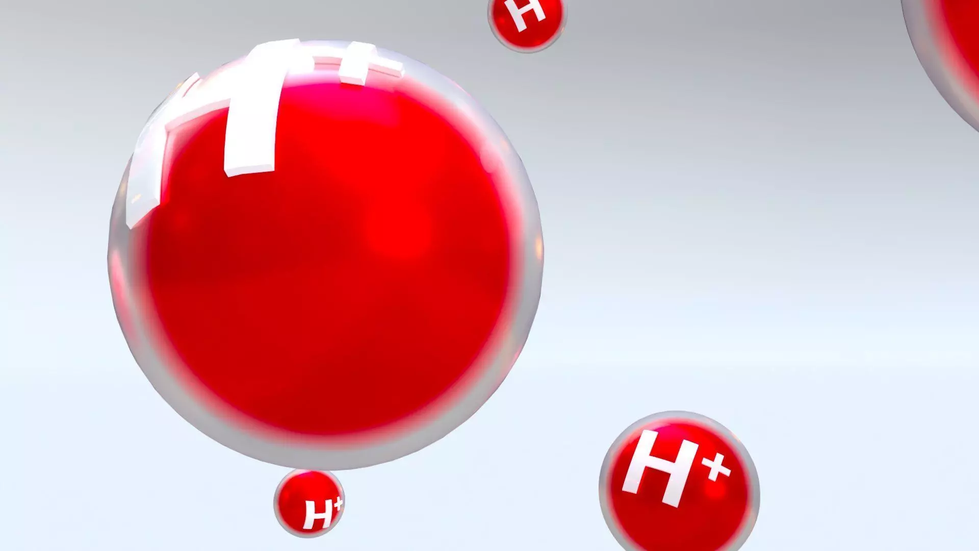 Hydrogen Proton Ion Low-poly 3D model_4