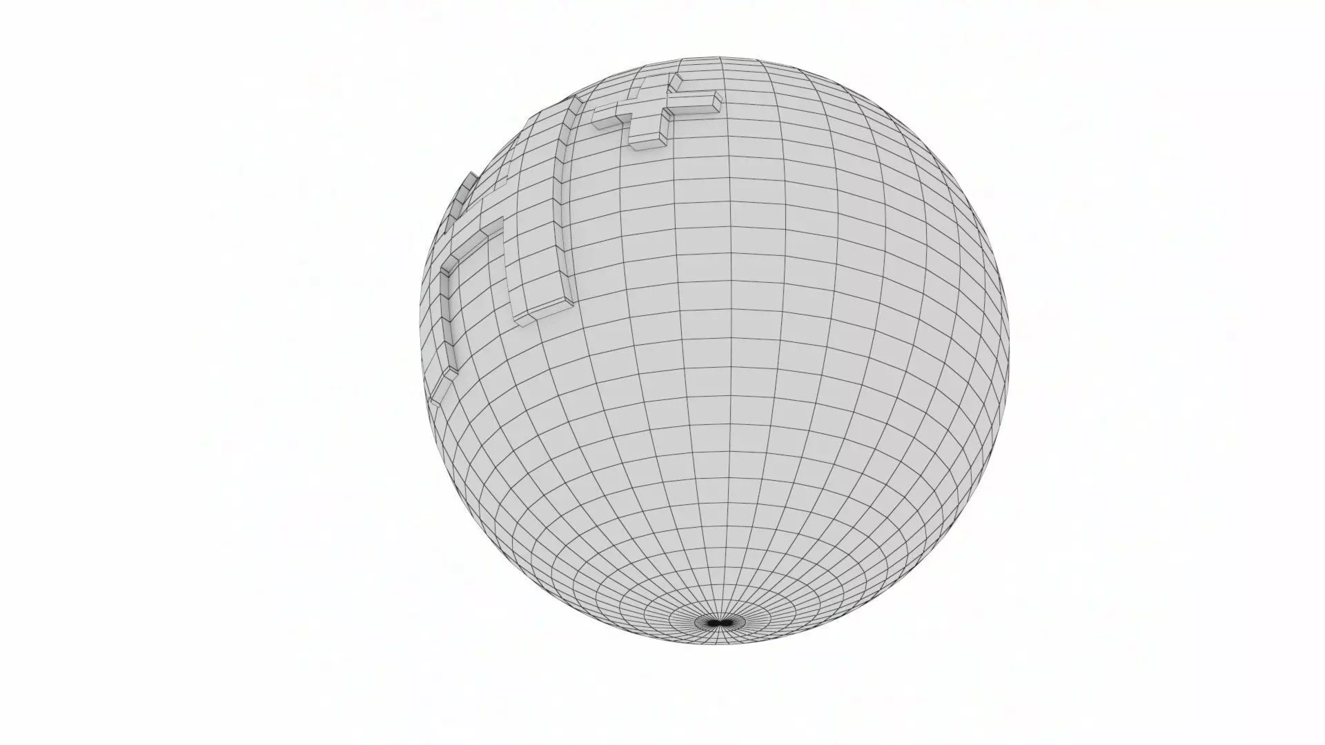 Hydrogen Proton Ion Low-poly 3D model_14